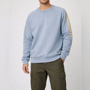 Carhartt XL Blue Workwear Crewneck Sweatshirt Streetwear Utility Pullover